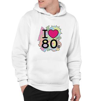 I Love 80s Old School Band Concert Hoodie | Mazezy