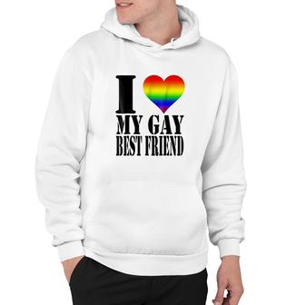 I Love My Gay Best Friend Rainbow Flag Pride Hoodie - Thegiftio UK
