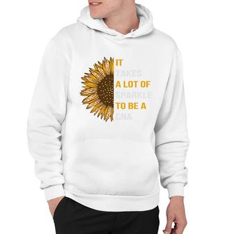 It Takes A Lot Of Sparkle To Be A Cna Sunflower Idea Hoodie - Thegiftio