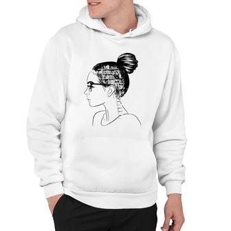 Just A Girl Who Loves Books Ladies Bun Glasses Women Gift Hoodie