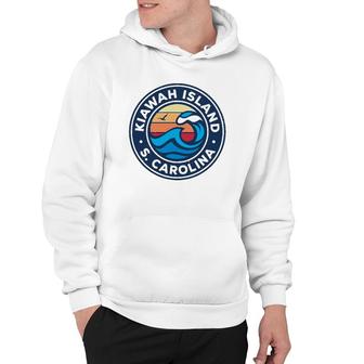 Kiawah Island South Carolina Sc Vintage Nautical Waves Desig Hoodie | Mazezy