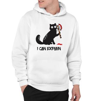 Killer Kitty Caught In The Act Funny Murder Cat Hoodie - Thegiftio