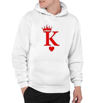 King Of Hearts Queen Of Hearts Playing Cards Deck Of Cards Hoodie - Seseable