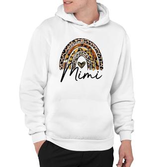 Leopard Mimi Fall Rainbow Fall Vibes Mimi Life Funny Mimi Hoodie | Mazezy