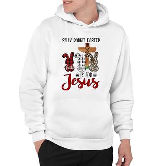 Leopard Red Plaid Silly Rabbit Easter Is For Jesus Hoodie | Mazezy
