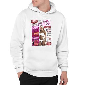 Less Cake More Exercise Slimming Magazine Hoodie | Mazezy CA