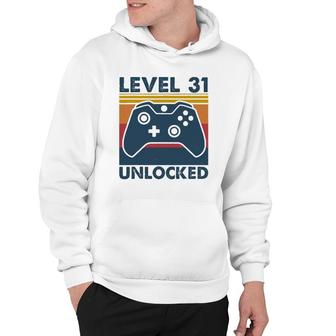 Level 31 Unlocked Vintage Video Game 31St Birthday Hoodie | Mazezy