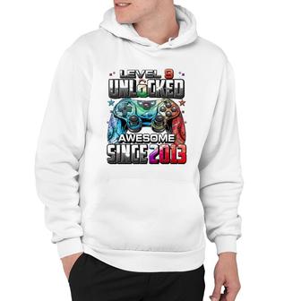 Level 9 Unlocked Awesome Since 2013 9Th Birthday Gaming Hoodie | Mazezy
