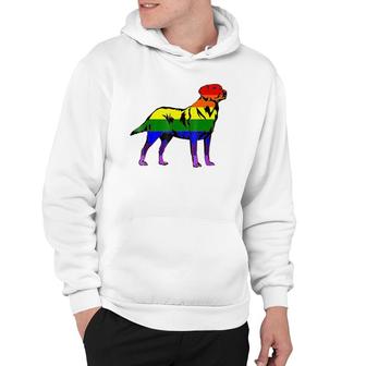 Lgbt Gay Pride Flag Labrador Retriever Vintage Hoodie | Mazezy