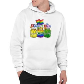 Lgbt Peace Love Equality , Rainbow Floral Lgbt Flag Hoodie | Mazezy