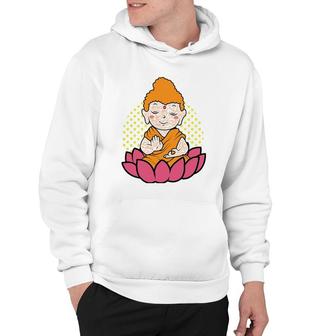 Little Buddha Lotus Flower Be Happy Just Chill Hoodie | Mazezy