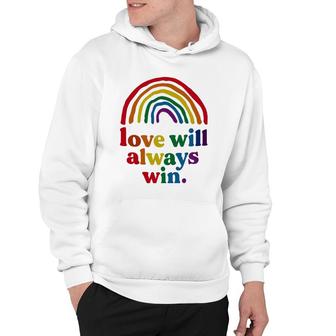 Love Will Always Win Pride Rainbow Kid Child Lgbt Quote Fun Hoodie | Mazezy CA