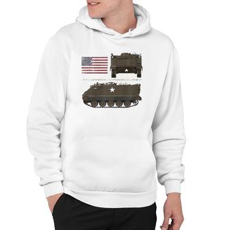M113 Armored Personnel Carrier Patriotic Army American Flag Hoodie | Mazezy