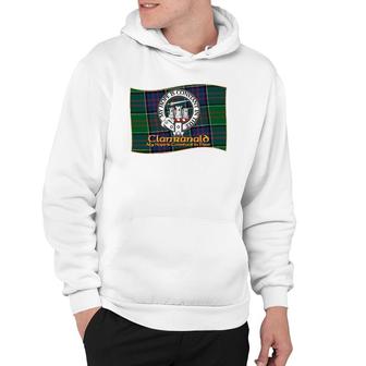 Macdonald Of Clanranald Tartan Crest Motto Hoodie | Mazezy