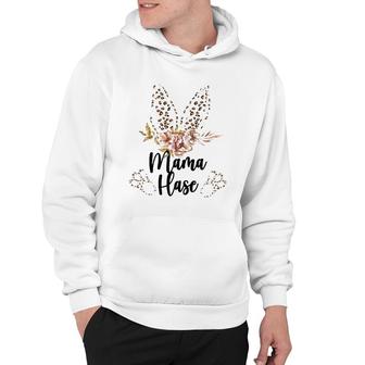 Mama Rabbit Easter Bunny Floral Leo Look Outfit Gift Easter Hoodie | Mazezy