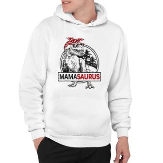 Mamasaurusrex Dinosaur Funny Mama Saurus Family Matching Hoodie | Mazezy