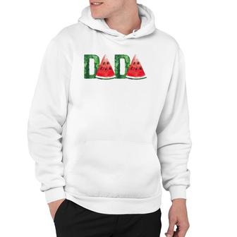 Mens Dada Watermelon Funny Summer Fruit Father's Day For Dad Hoodie | Mazezy AU