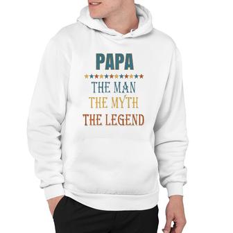 Mens Papa Man Myth Legend Funny Gift Hoodie | Mazezy