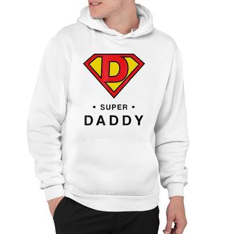 Mens Super Daddy Gift Father's Day Present Super Hero Hoodie | Mazezy