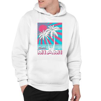 Miami Beach Florida Miami Palm Trees Hoodie | Mazezy