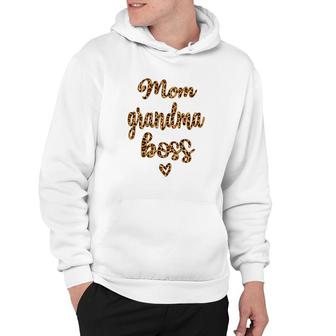 Mom Grandma Boss Leopard Hoodie | Mazezy