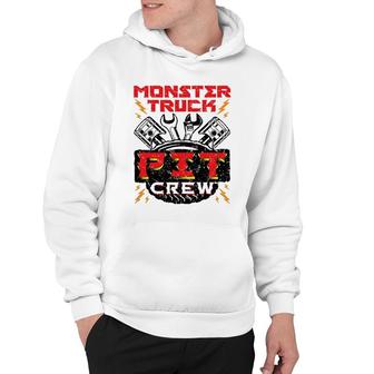 Monster Truck Pit Crew Men Boys Jam Rally Hoodie | Mazezy