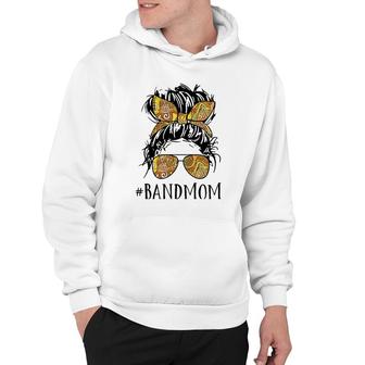 Mother's Day Messy Hair Woman Bun Band Mom Marching Band Hoodie | Mazezy