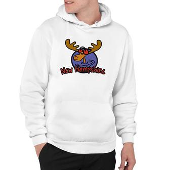 New Hampshire Moose Product Vacation Hoodie | Mazezy