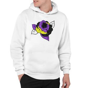 Nonbinary Pride Rose Nonbinary Rose Hoodie | Mazezy