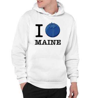 Official I Love Maine , Blueberry Design Tee Hoodie | Mazezy