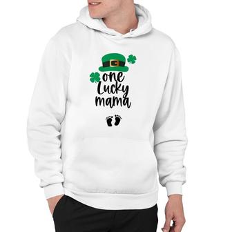 One Lucky Mama Saint Patrick's Day Pregnancy Announcement Hoodie | Mazezy