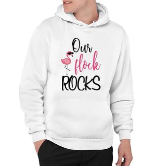 Our Flock Rocks Flamingo Mother's Day Gift Hoodie | Mazezy