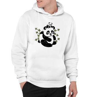 Papa Bear Panda Dad Baby Daddy Tee Cute Father's Day Gift Hoodie | Mazezy