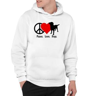Peace Love Dogs Tee Dog Puppy Hoodie | Mazezy UK
