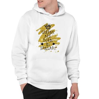 Perfect Queens Are Born In January Birthday Gift Elegance Hoodie | Mazezy
