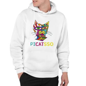 Picatsso Art Kitty Art Teacher Students Gift Hoodie | Mazezy