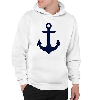 Preppy Nautical Anchor Gifts For Sailors Boaters & Yachting Hoodie | Mazezy