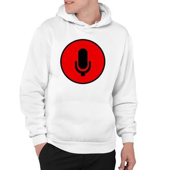 Press To Talk Red Micro Icon Hoodie | Mazezy