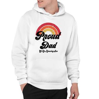 Proud Dad Of A Gay Son Lgbtq Ally Gifts Free Dad Hugs Bi Hoodie | Mazezy