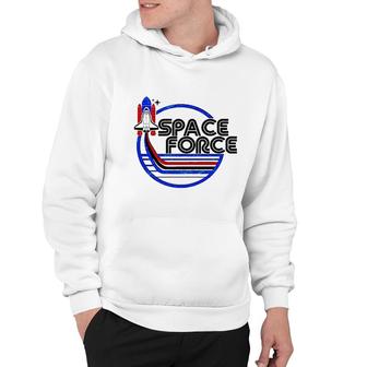 Retro Usa American Space Force Emblem Hoodie | Mazezy