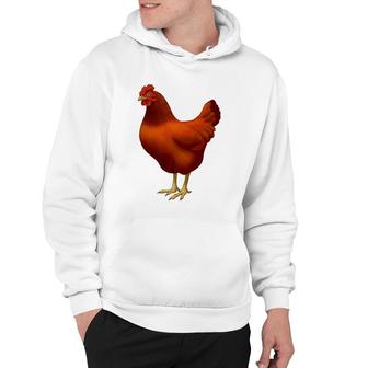 Rhode Island Red Hen Chicken Lover Hoodie | Mazezy