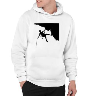 Rock On Climbing Male Climber Gift Hoodie | Mazezy