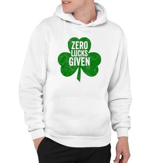 Saint Patrick's Day Funny Gift Zero Lucks Given Tank Top Hoodie | Mazezy CA