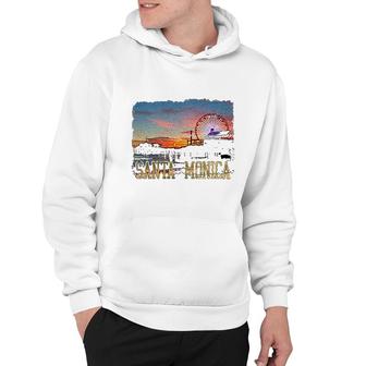 Santa Monica Pier Sunset California Hoodie | Mazezy