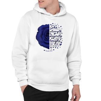 She Is Clothed In Strength And Dignity Cute Christian V-Neck Hoodie | Mazezy