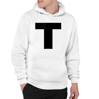 Simple Letter T Hoodie | Mazezy