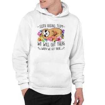 Sloth Hiking Teamgift Mothers Day Funny Flower Women Hoodie
