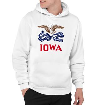 State Of Iowa Flag -- The Hawkeye State Pride Roots Hoodie | Mazezy