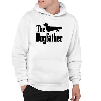 The Dogfather Long Haired Dachshund Funny Dog Gift Hoodie | Mazezy