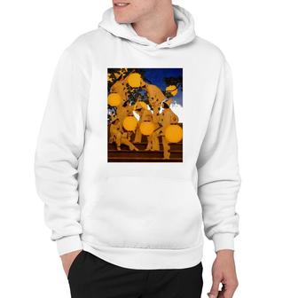 The Lantern Bearers Famous Painting By Parrish Hoodie | Mazezy
